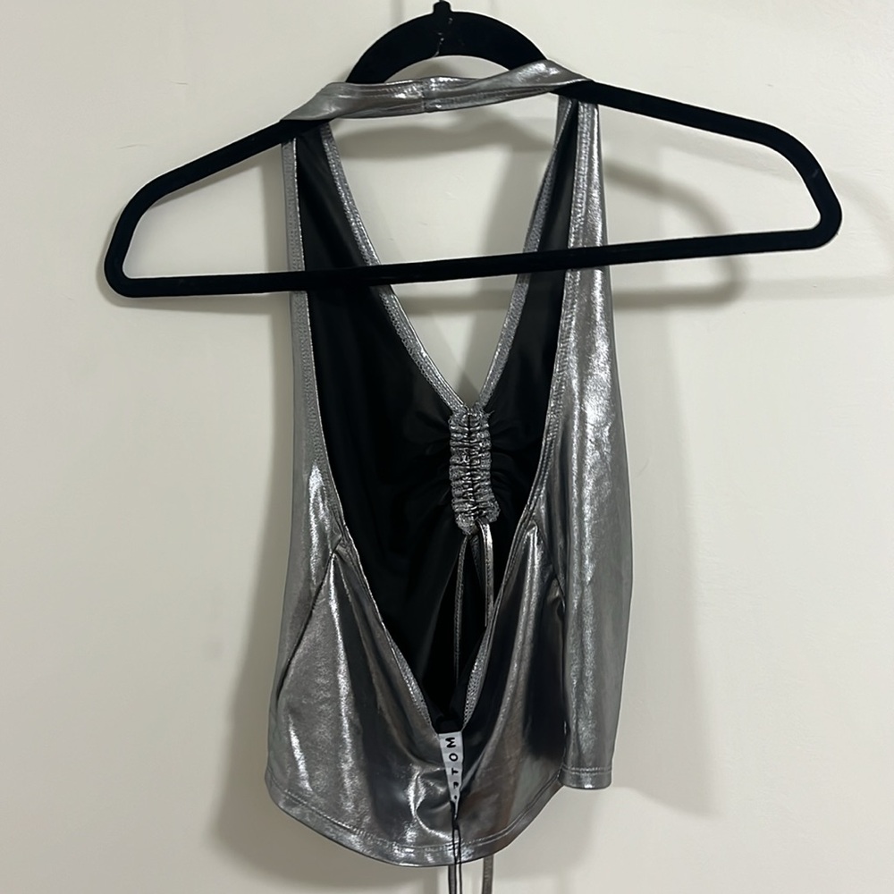 Motel Rocks chrome halter top - Picture 3 of 4